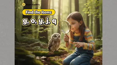 Vind de items (g, o, y, j, q)