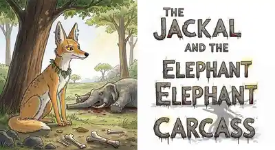 The Jackal and the Elephant Carcass